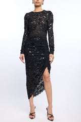 Generation Love The Safia Sequin Lace Top in Black