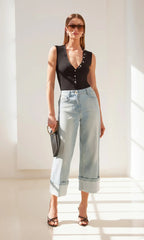Generation Love Zoelle Rib Tank in Black