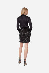 Gilner Farrar Addison Dress in Black Paillets
