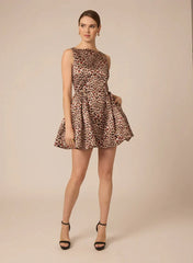 Gilner Farrar Adrianne Dress in Kaleidscope Leopard Print