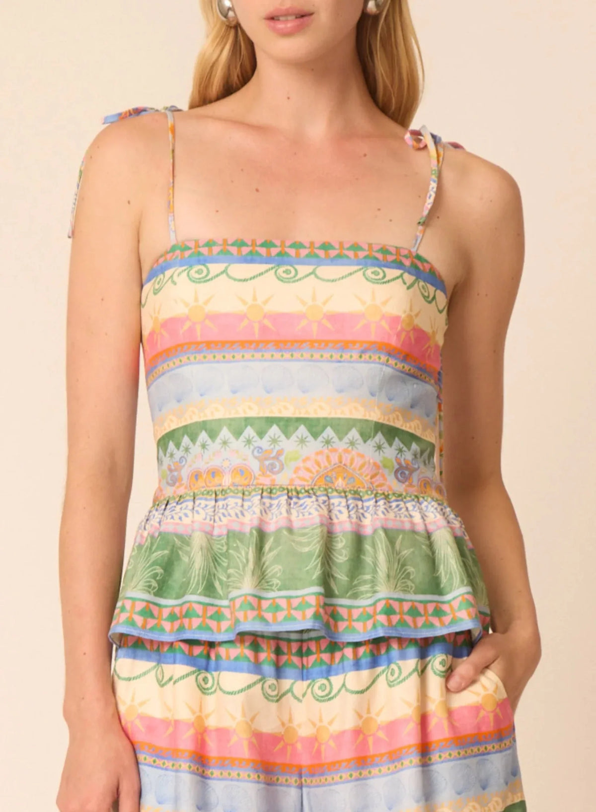 Gilner Farrar Lyra Top in Exumas Print