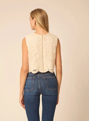 Gilner Farrar Niomi top in Lace Embroidery