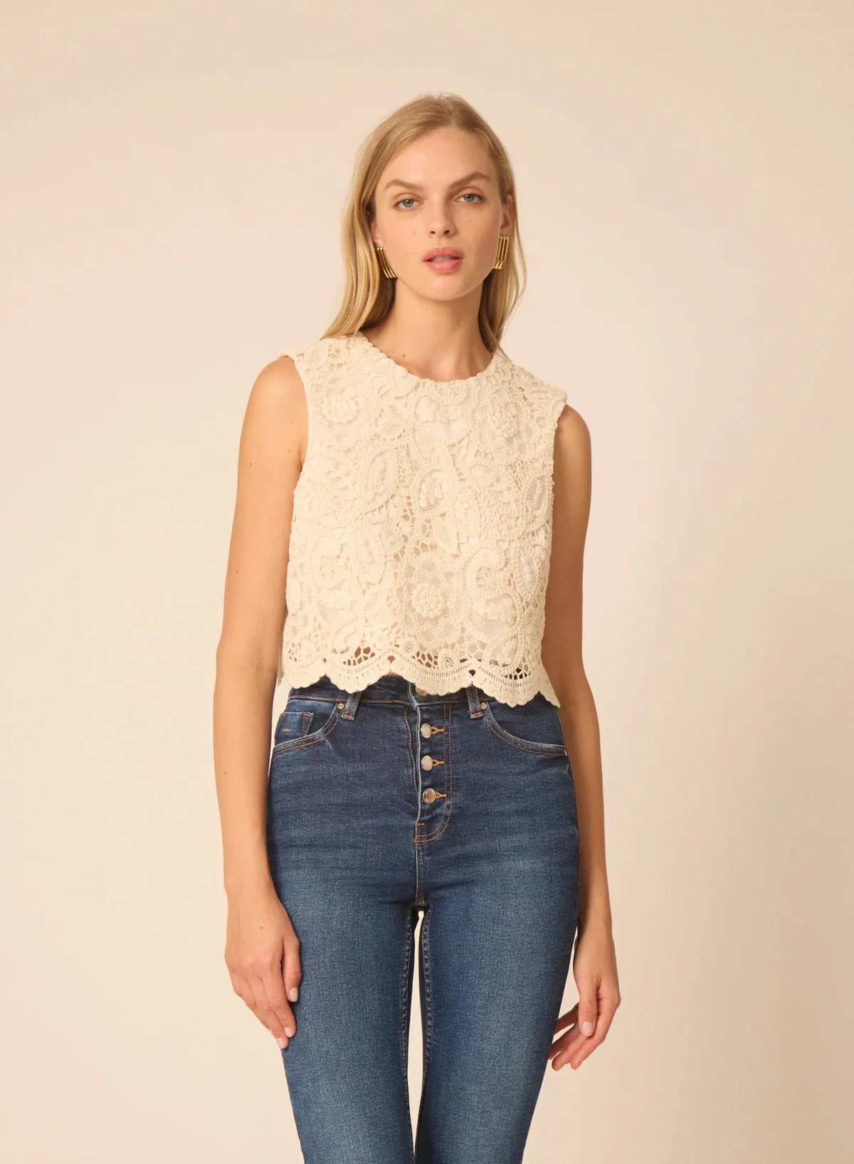 Gilner Farrar Niomi top in Lace Embroidery