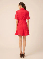 Gilner Farrar Payden Dress in Red Eyelet