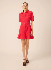 Gilner Farrar Payden Dress in Red Eyelet