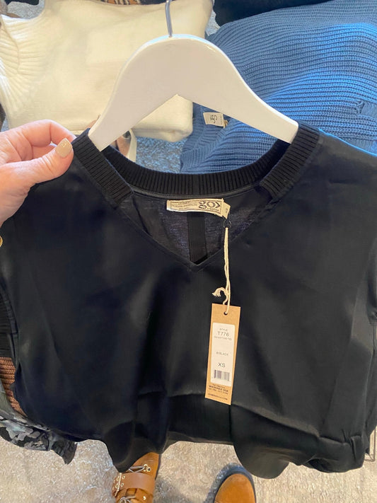 Go Silk Go Anytime Tee in Washed Black