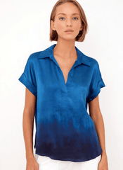 Go Silk Go Luxe Polo Placed in Tangled Up Blue