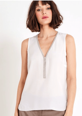 Go Silk Go Off The Chain Shell in White