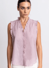 Go Silk Go Ruffle Me Up Blouse in Buff
