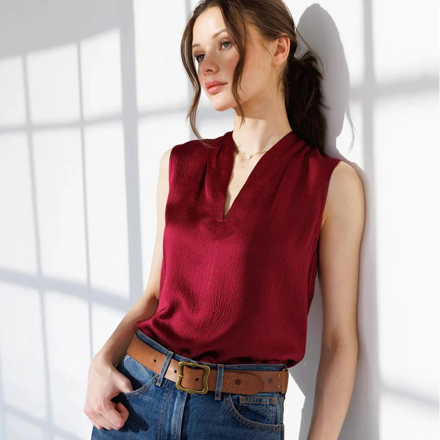 Go Silk Go To Shell in Burgundy
