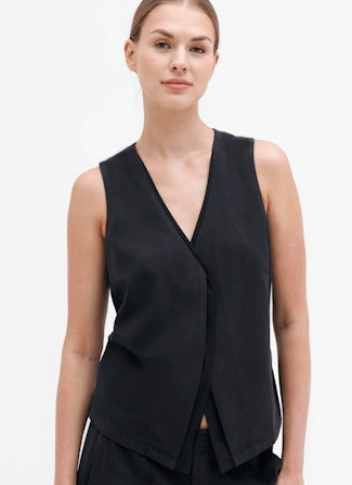 Go Silk Go Vested Interest in Washed Black