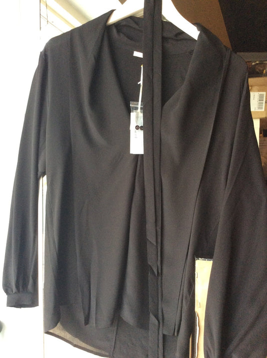 Golden Hawk silk jacket in black