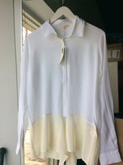 Golden Hawk tie front shirt in bright white