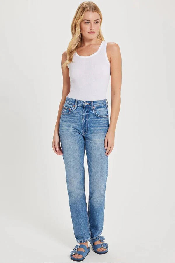 Goldie Tee Variegated Rib Tank in White