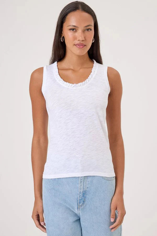 Goldie Tees Madelyn Tank in White