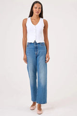 Goldie Tees Simone Vest in White