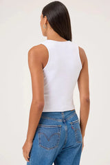 Goldie Tees Simone Vest in White