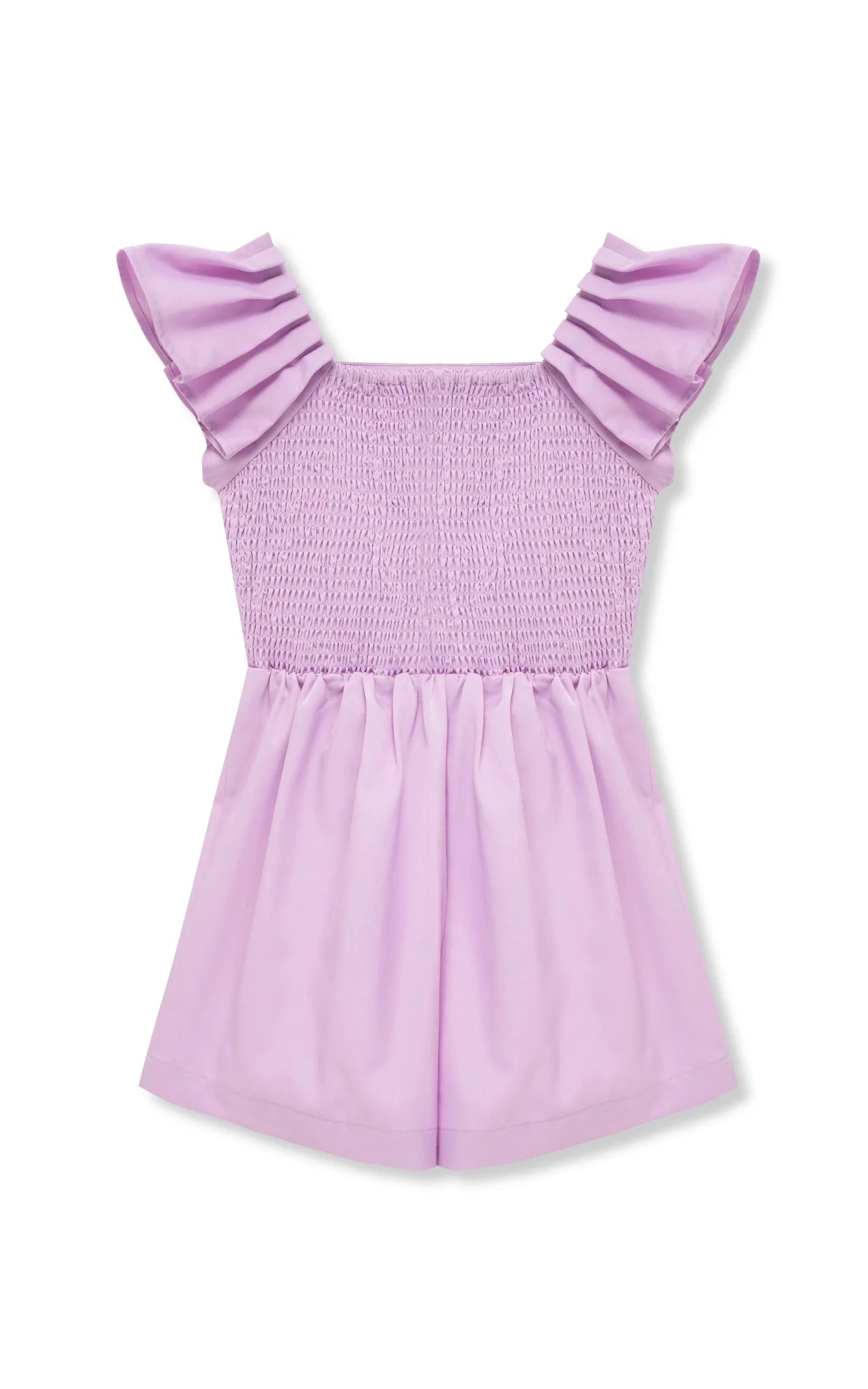 Habitual Girl Flutter Sleeve Romper in Lilac