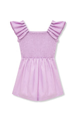Habitual Girl Flutter Sleeve Romper in Lilac