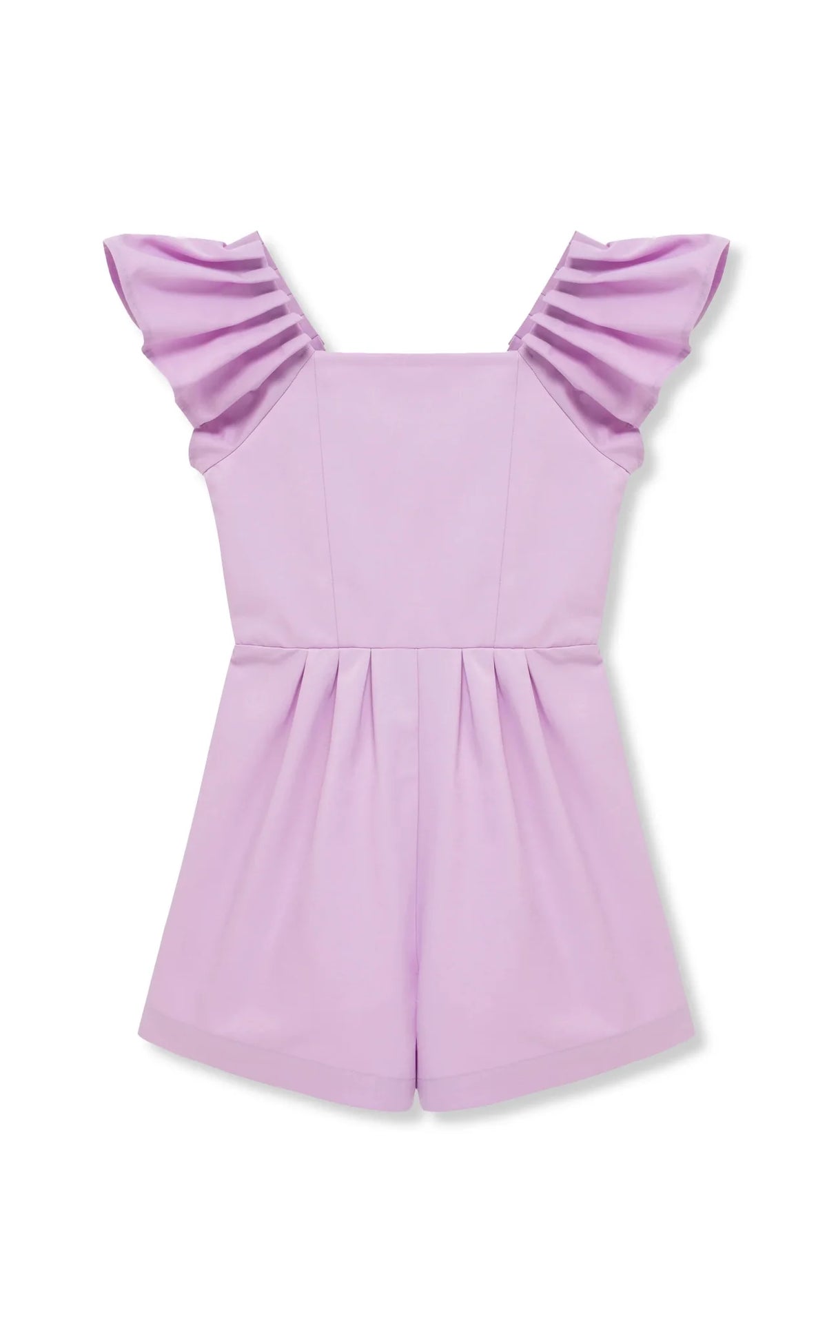 Habitual Girl Flutter Sleeve Romper in Lilac