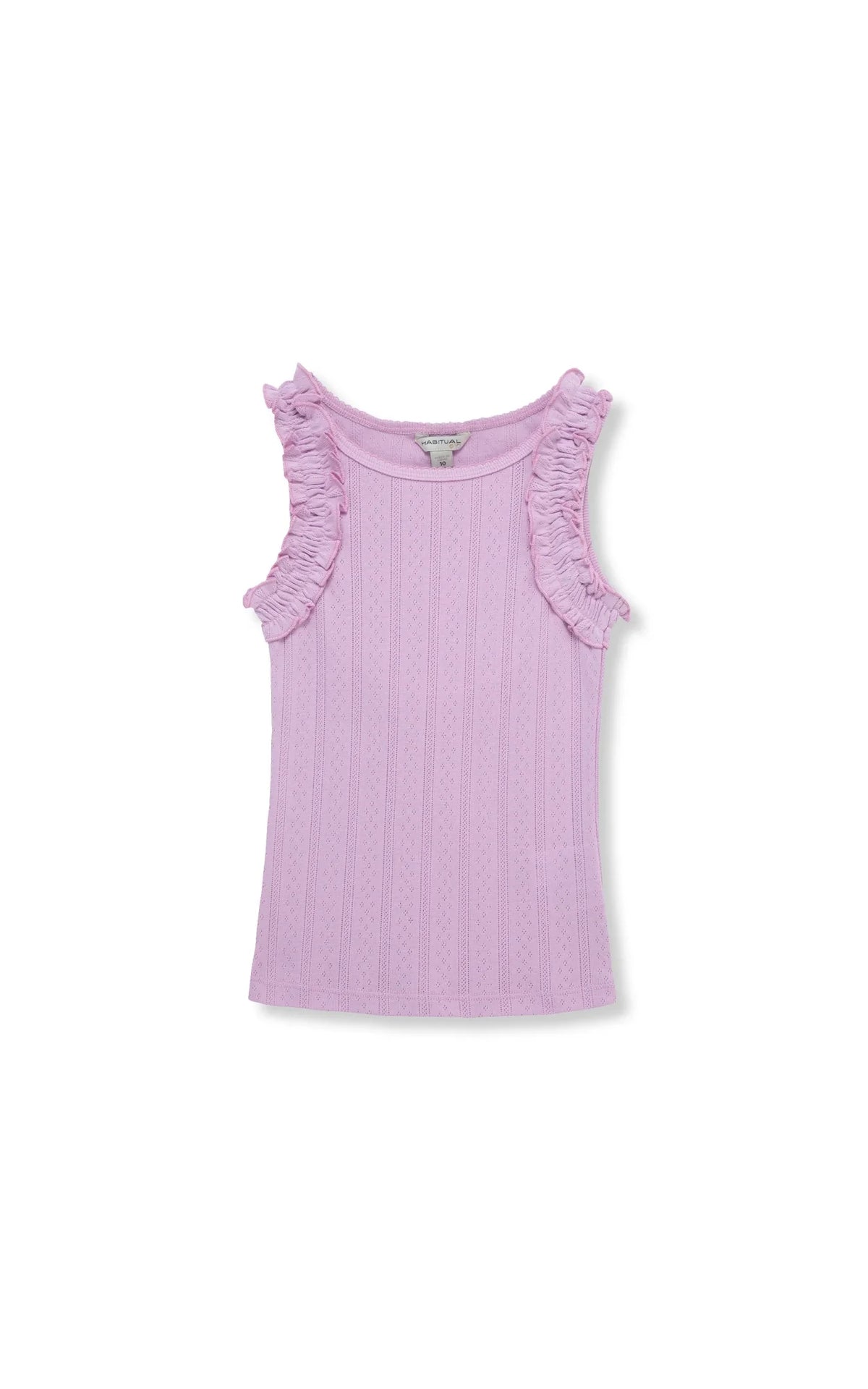 Habitual Girl Ruched Sleeve Tank Top in Lilac