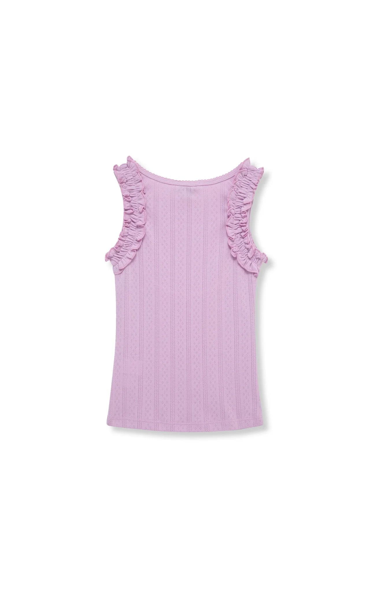 Habitual Girl Ruched Sleeve Tank Top in Lilac