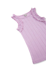 Habitual Girl Ruched Sleeve Tank Top in Lilac