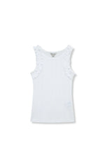 Habitual Girl Ruched Sleeve Tank Top in White