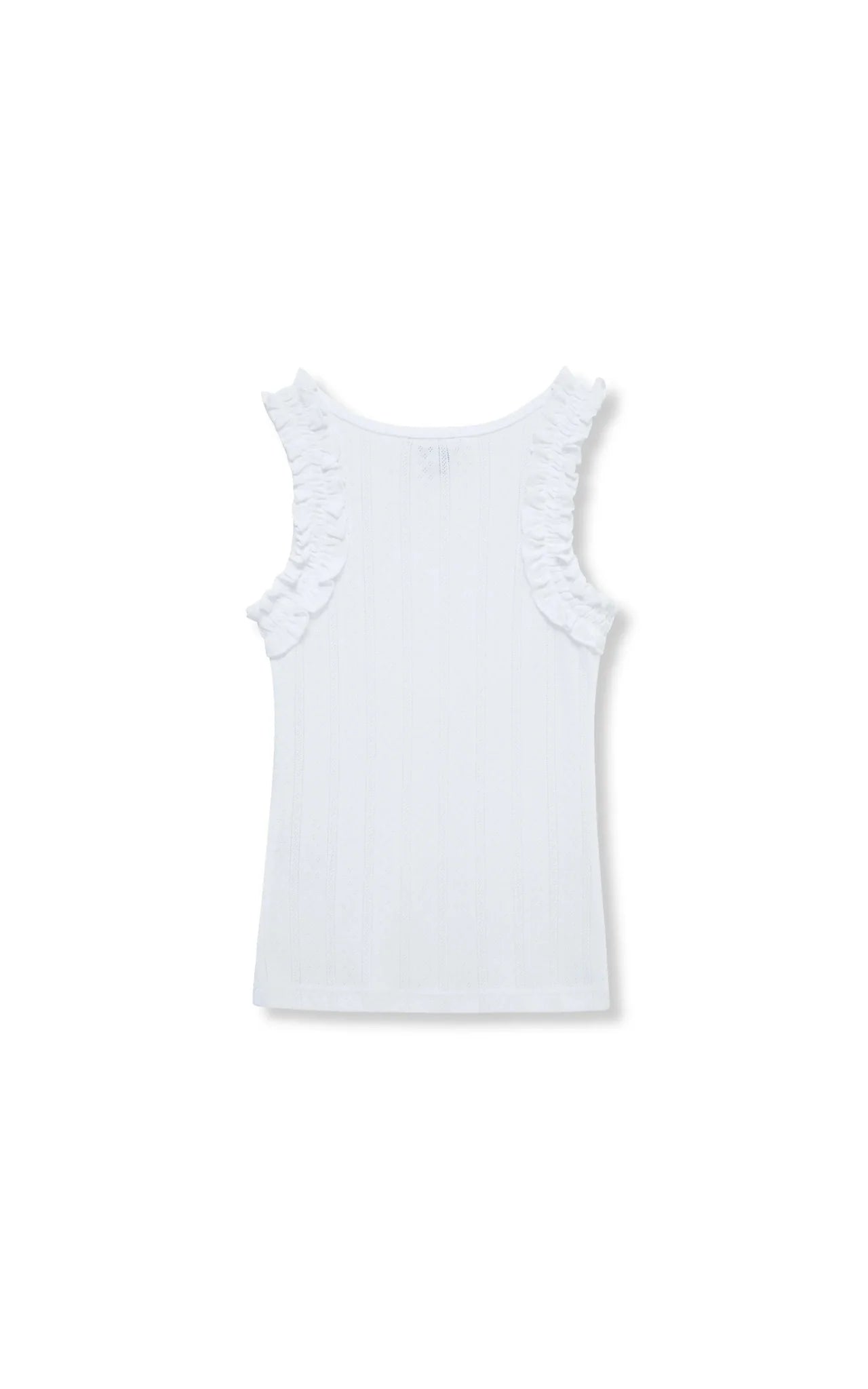 Habitual Girl Ruched Sleeve Tank Top in White