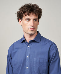 Hartford Denim Blue Twill Paul Shirt