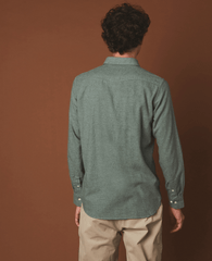 Hartford Flannel Slim-Fit Storm Shirt in Almond