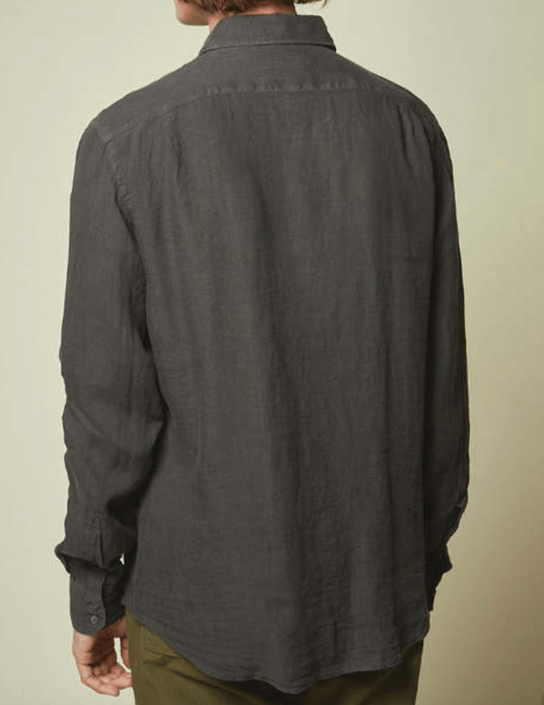 Hartford Linen Shirt in Charcoal (FINAL SALE)