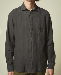 Hartford Linen Shirt in Charcoal (FINAL SALE)