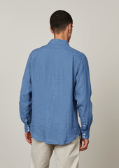 Hartford Linen Shirt in Nautic Blue