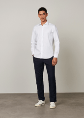 Hartford Slim -Fit Cotton "Pique" Sammy Shirt in White