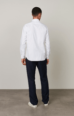 Hartford Slim -Fit Cotton "Pique" Sammy Shirt in White