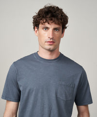 Hartford Storm Pocket Crew T-shirt in Charcoal