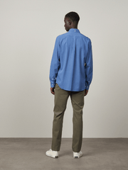 Hartford Tencel and Cotton Pitt shirt in Nautic Blue
