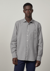 Hartford Twill Paul Shirt in Grey Green