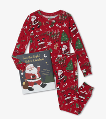 Hatley Twas The Night Before Christmas PJ & Book Set in Red