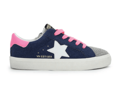 Havana Vintage Kid Vail Low Top Sparkle Sneaker in Navy Matte