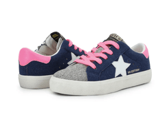 Havana Vintage Kid Vail Low Top Sparkle Sneaker in Navy Matte