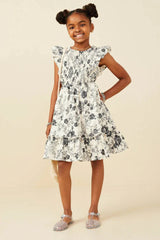 Hayden Girls Antique Floral Smock And Ruffle Dress
