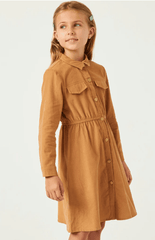 Hayden Girls Button Down Cinched Waist Corduroy Dress