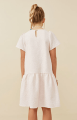 Hayden Girls Floral Textured Cap Sleeve Dress