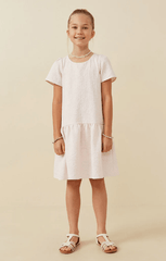 Hayden Girls Floral Textured Cap Sleeve Dress