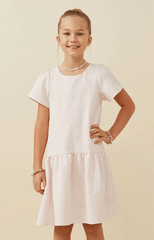Hayden Girls Floral Textured Cap Sleeve Dress