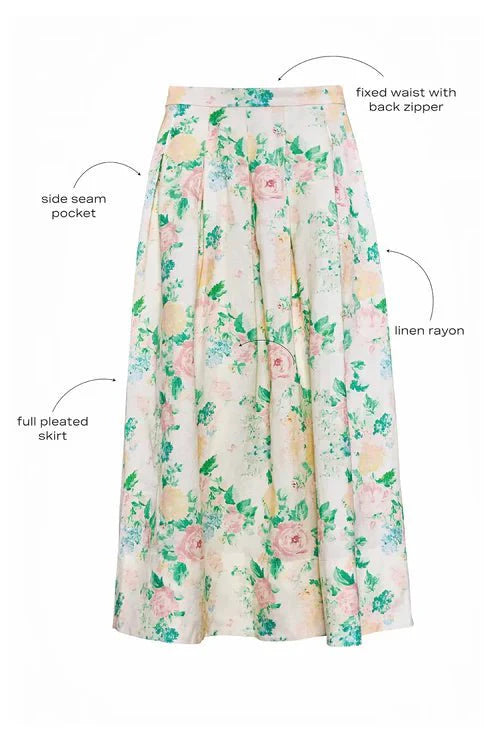 Hunter Bell Alexis Skirt in Garden Rose Peony