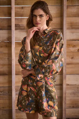 Hunter Bell Clarke Shirt in Olive Floral