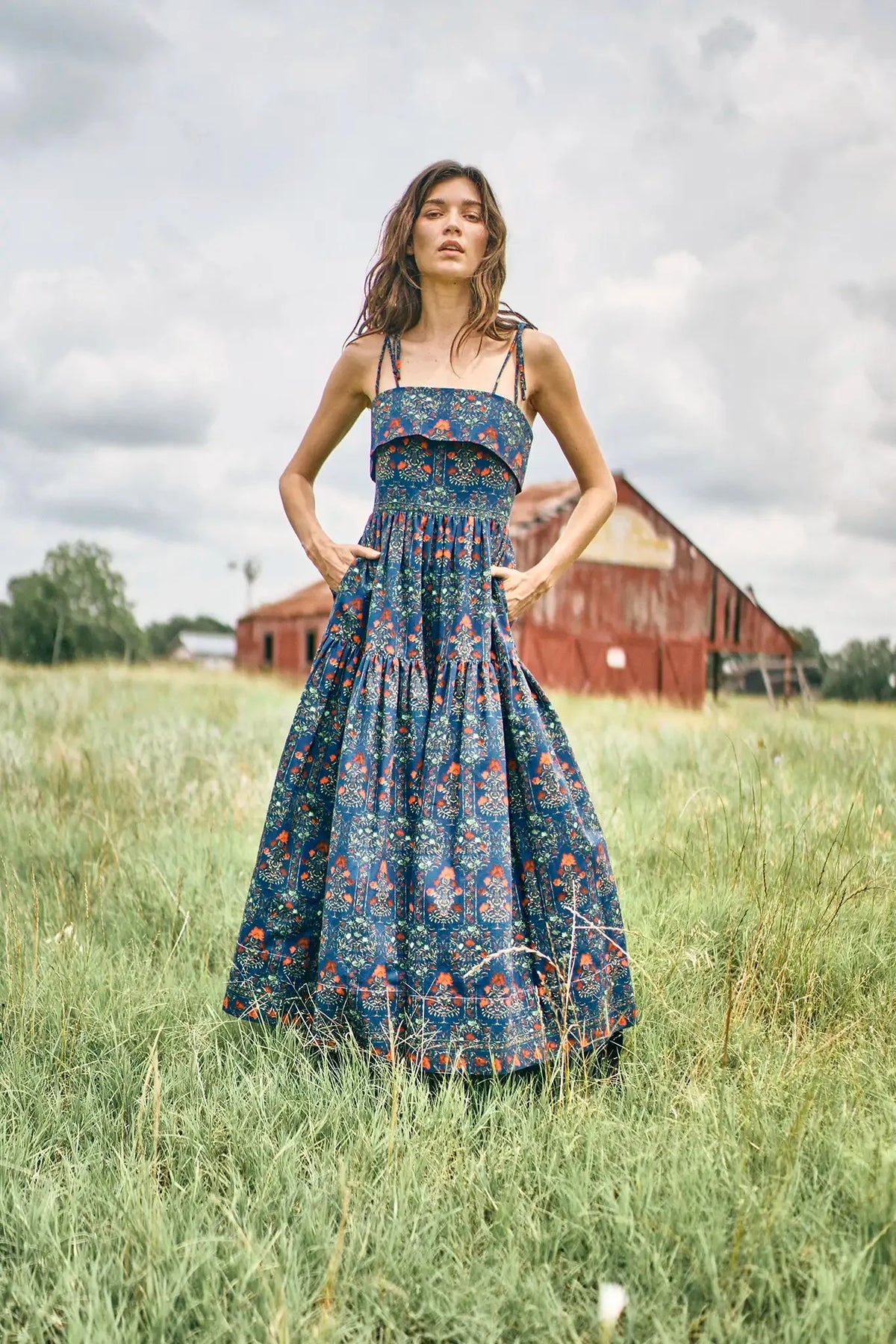 Hunter Bell Dolly Dress in Midnight Garden